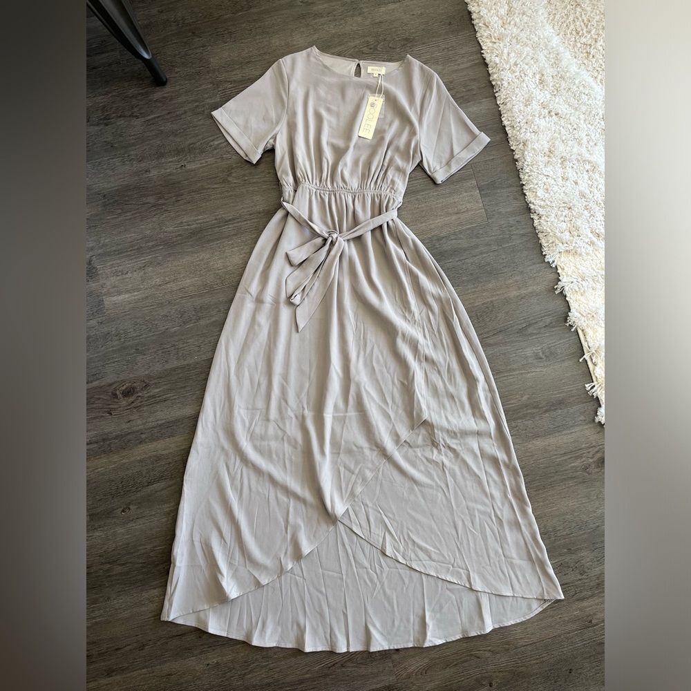 NWT Roolee “Taylor Jane” Grey/Lilac Wrap Maxi Dress